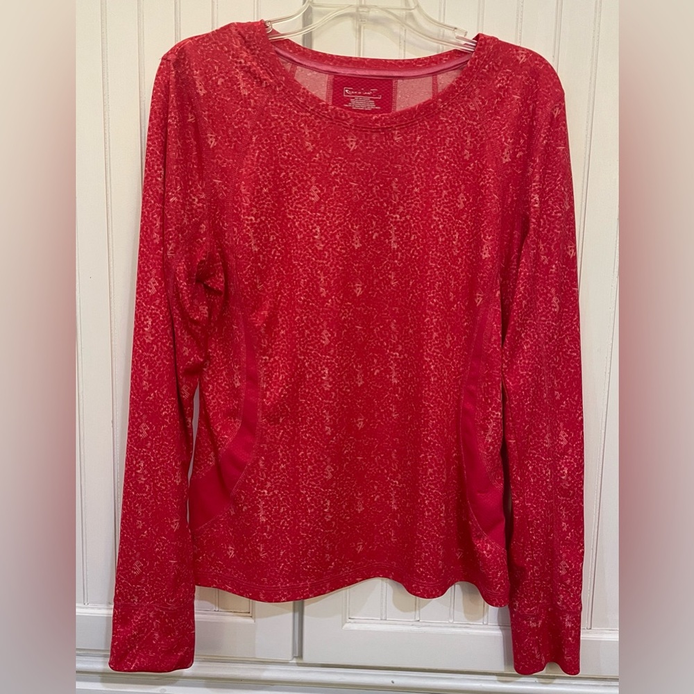 Tek Gear Coral Pink  Long Sleeve Athletic Top -  Size Large